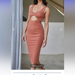 Light my way cut out waist midi dress